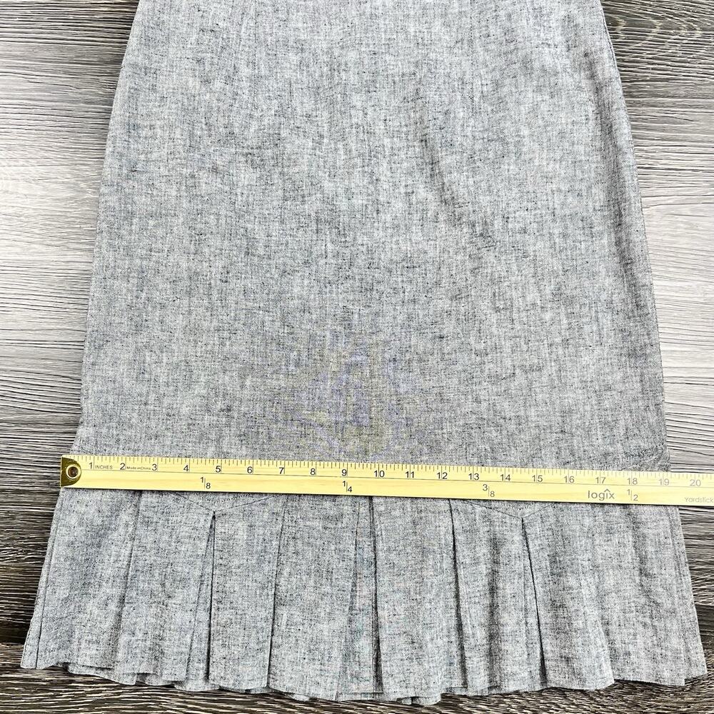 Vintage Byer Womens Linen Blend‎ Gray Trumpet Skirt Size 7 Secretary Office Y2K - Picture 6 of 11